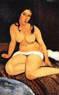 Amedeo Modigliani Draped Nude oil painting image